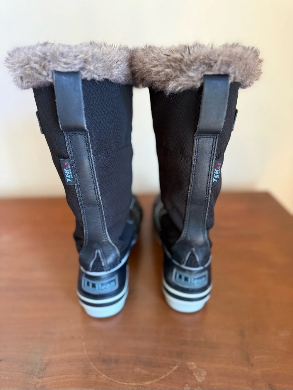 L. L. Bean Rangley Insulated Waterproof Black Lace Up Fleece Winter Boot,size 6M